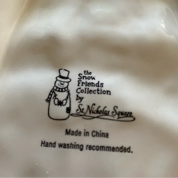 St. Nicholas Square The Snow Friends Collection Snowman Holiday Plate - Picture 5 of 10